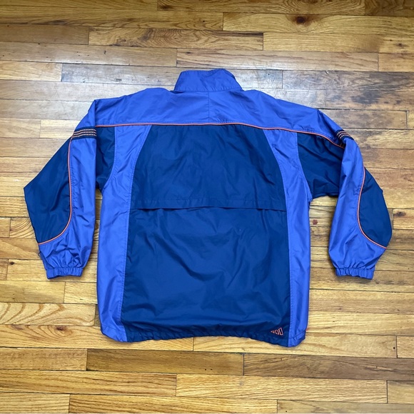 90’s Vintage Adidas Full Zip Embroidered Logo Windbreaker Jacket Size L Used - Picture 2 of 4